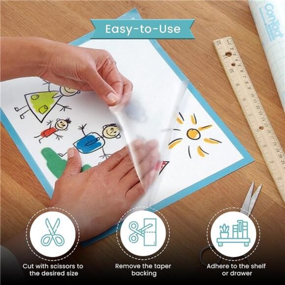 Brand Creative Clear Covering, Versatile and Self-Adhesive Shelf - Picture 15 of 16